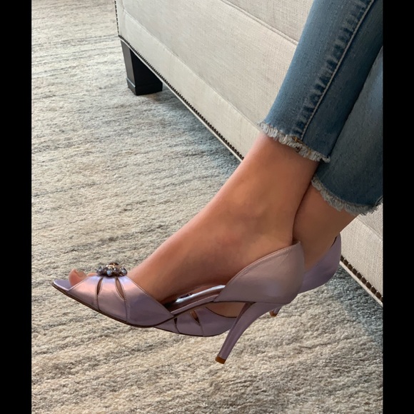 Stuart Weitzman Shoes - Stuart Weitzman Stunner Heels with Jewel adornment
